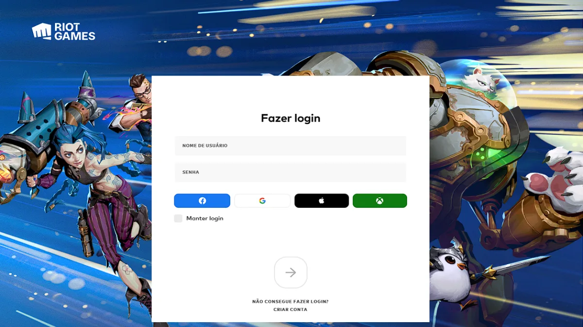 fazer login mudar nick valorant