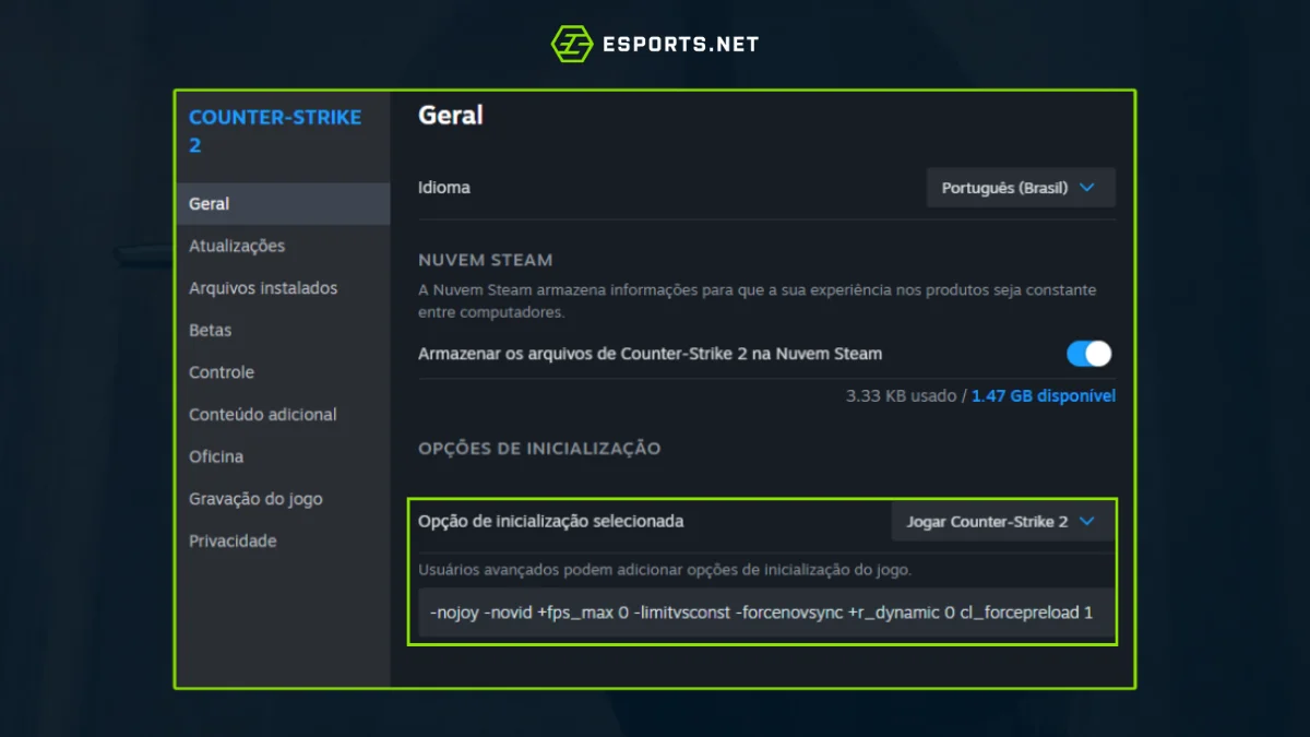 Como aumentar o FPS no CS2