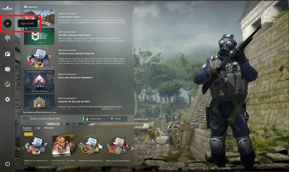 menu inicial csgo