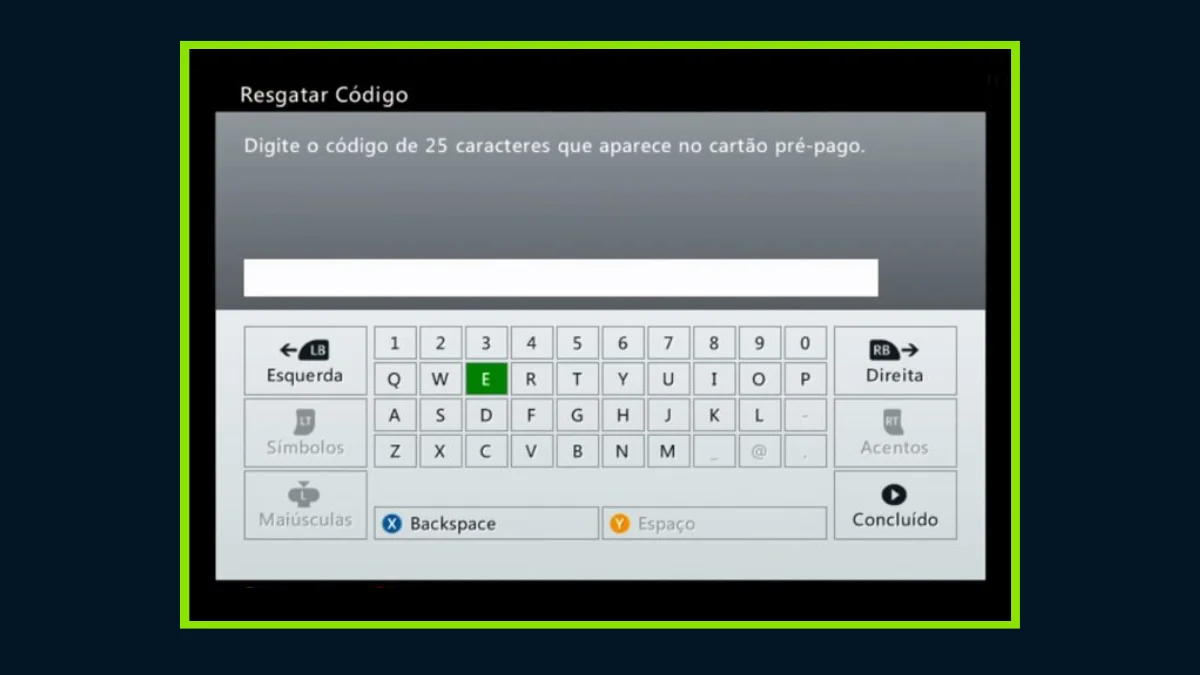 resgatar no xbox 360