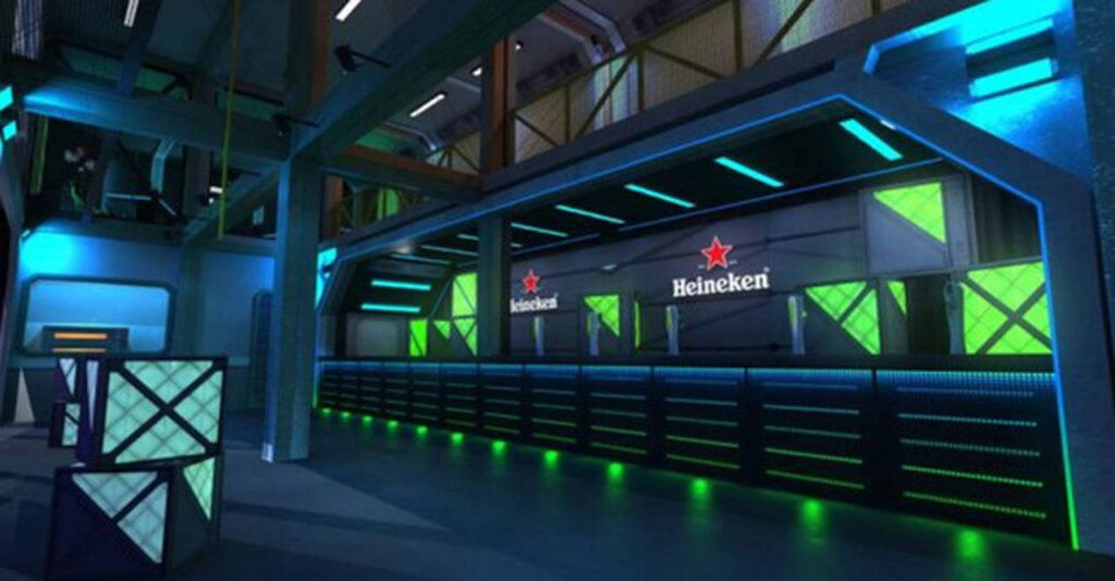 Bar temático de VALORANT, para o VCT Américas, feito pela Heineken 0.0