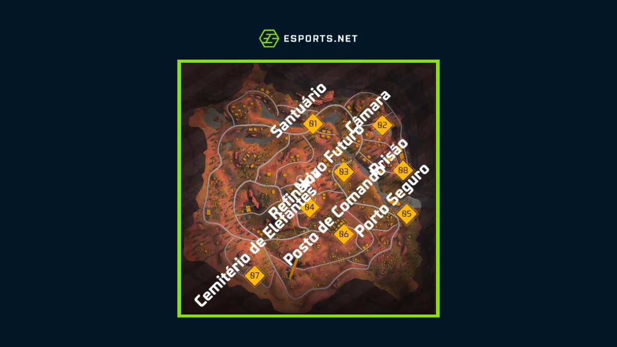 Todos os mapas do Free Fire