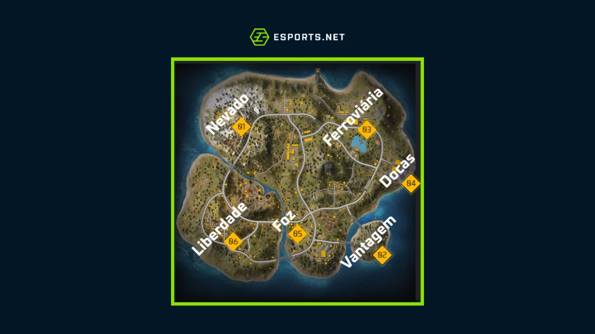 Todos os mapas do Free Fire
