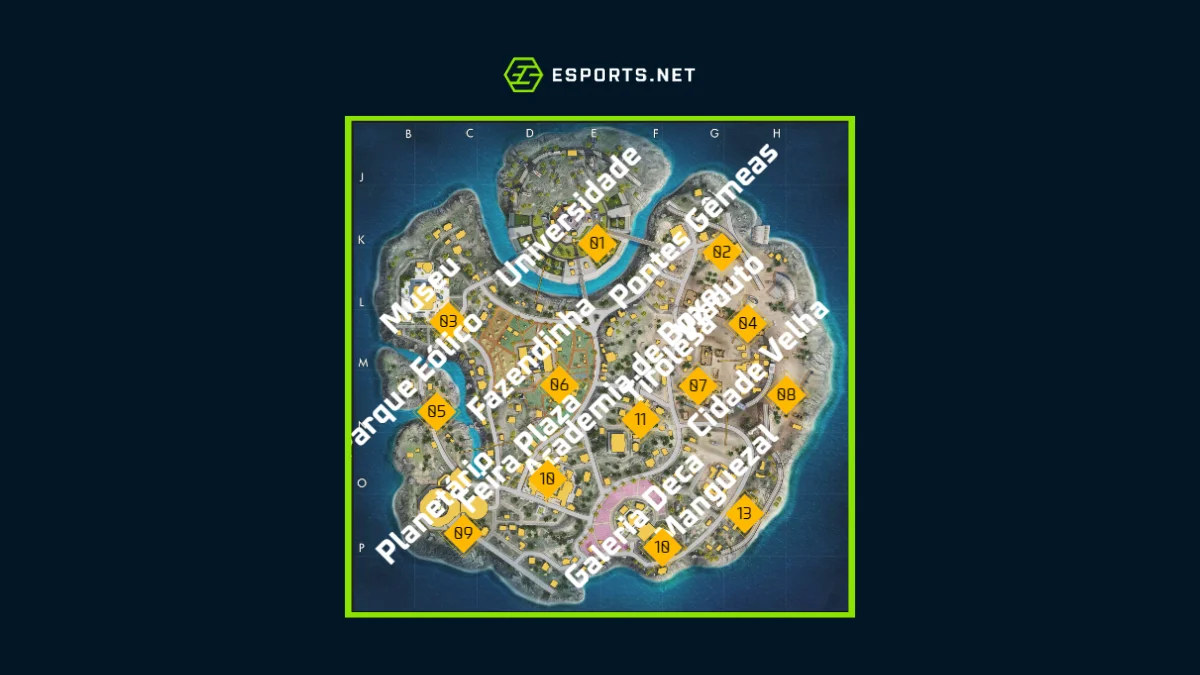 Todos os mapas do Free Fire