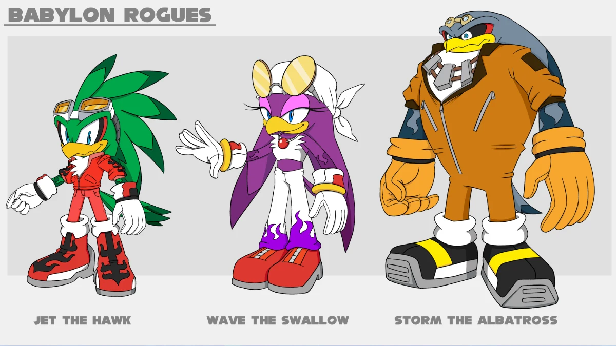 Todos os personagens de Sonic the Hedgehog - Babylon Rogues