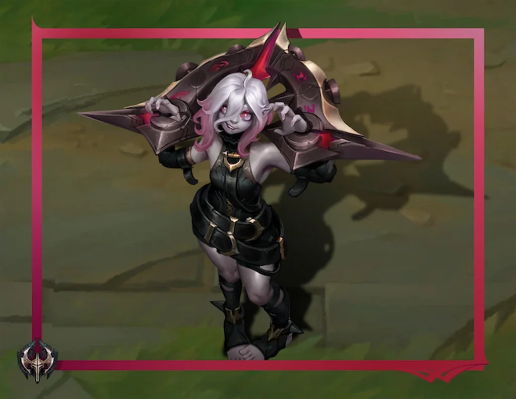 Briar dentro do League of Legends, com o seu modelo finalizado e em jogo