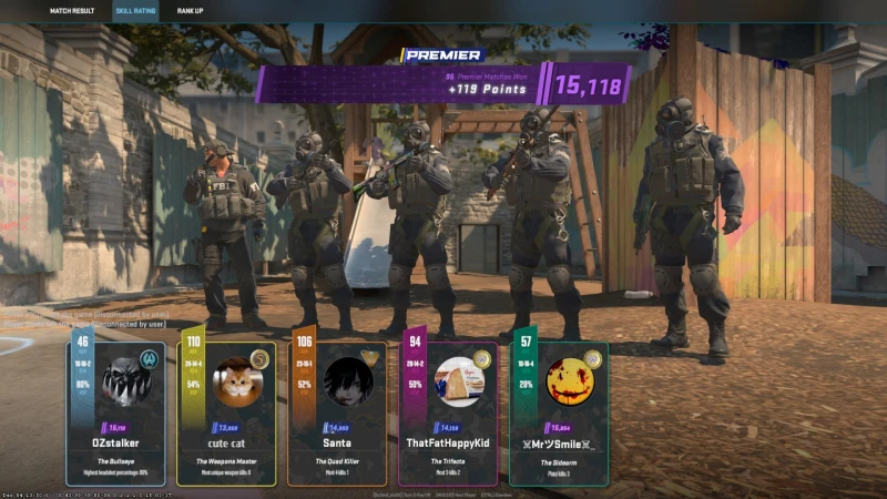 tela de vitória counter strike 2