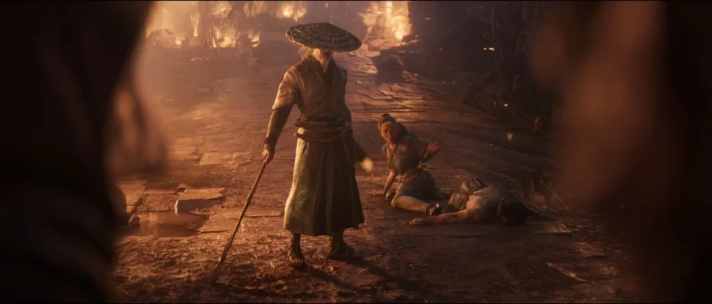 Yasuo, com o seu estilo mais ronin, protegendo uma Ionia devastada