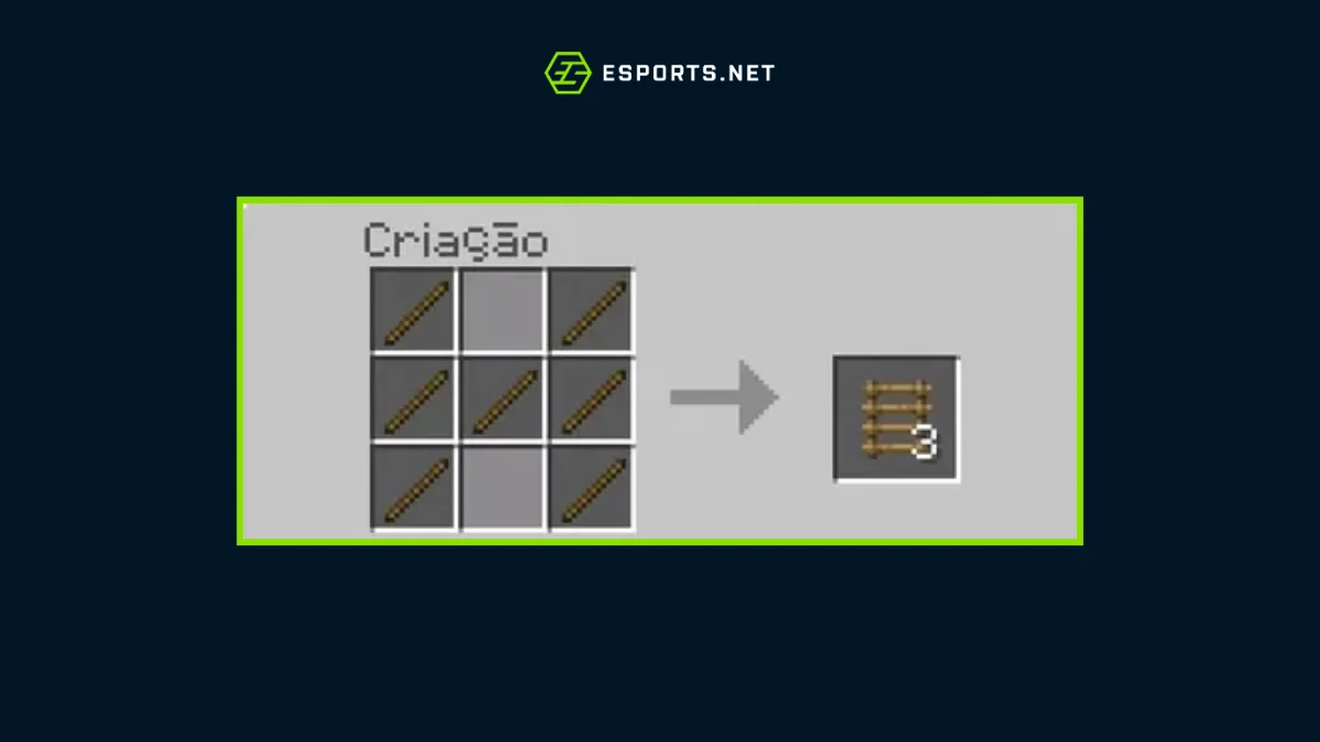 escada de mão minecraft