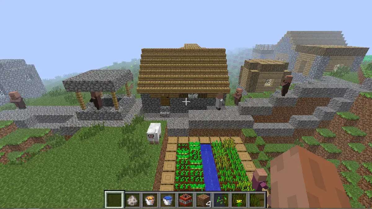 construir vila no minecraft
