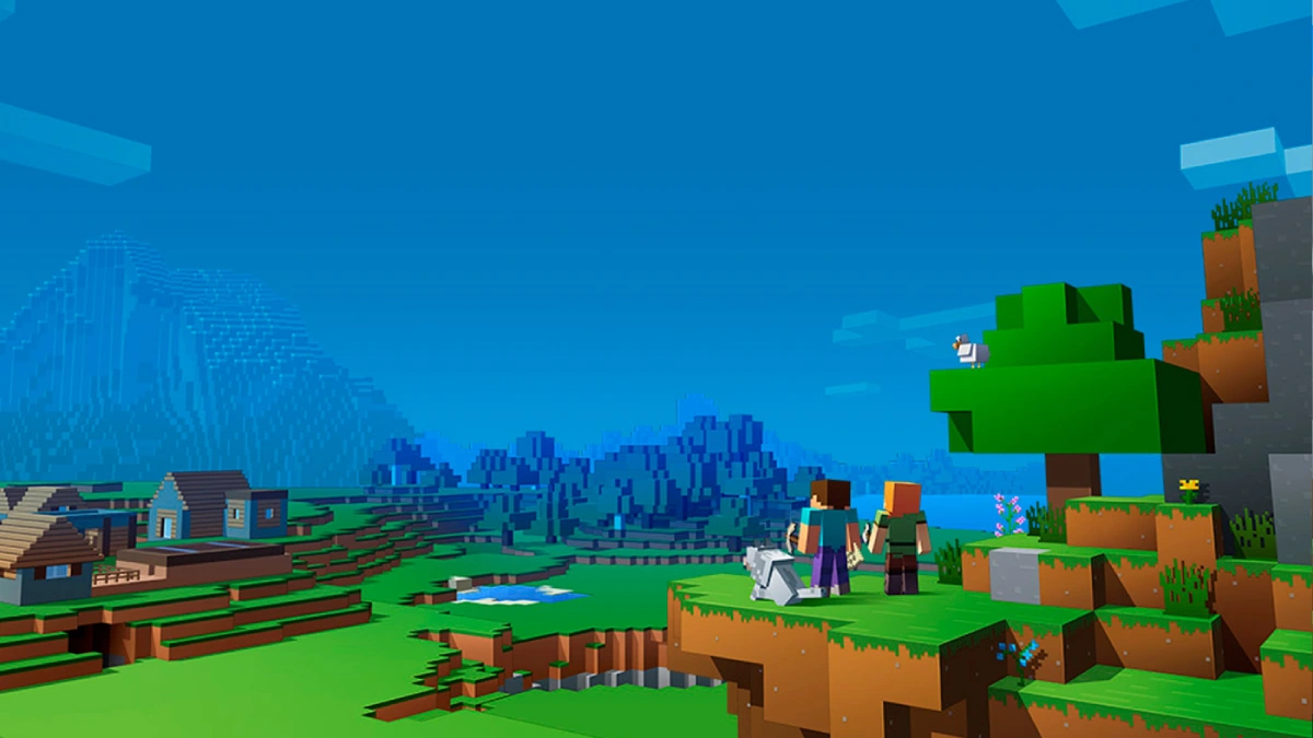 imagem de paisagem no minecraft