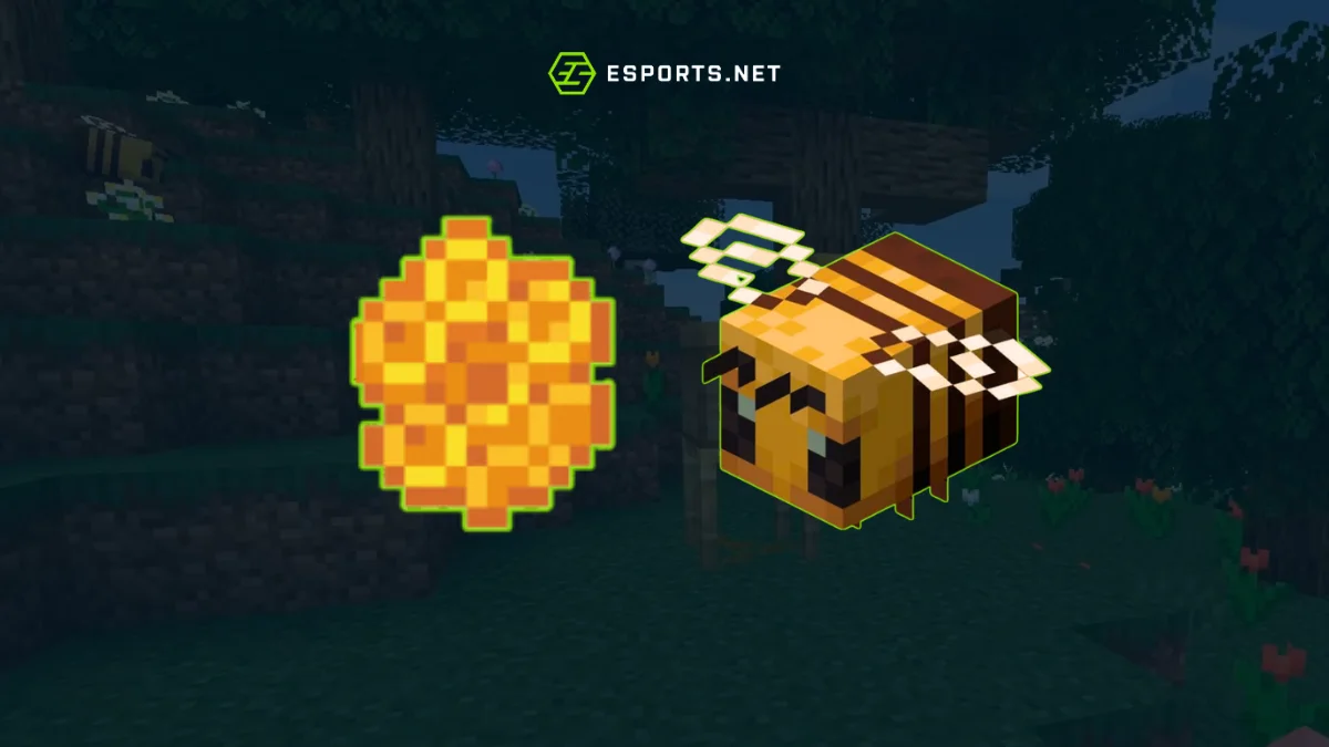 favo de mel e abelha minecraft