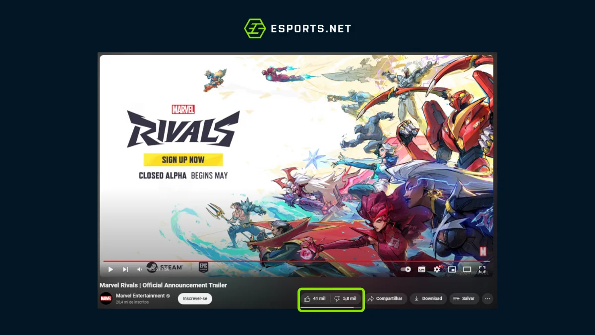 Marvel Rivals no youtube