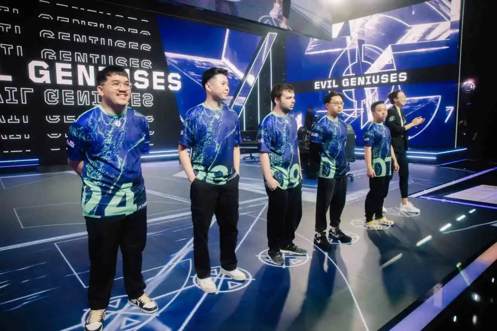 A nova equipe da Evil Geniuses, classificada para os playoffs do VCT Américas Kickoff