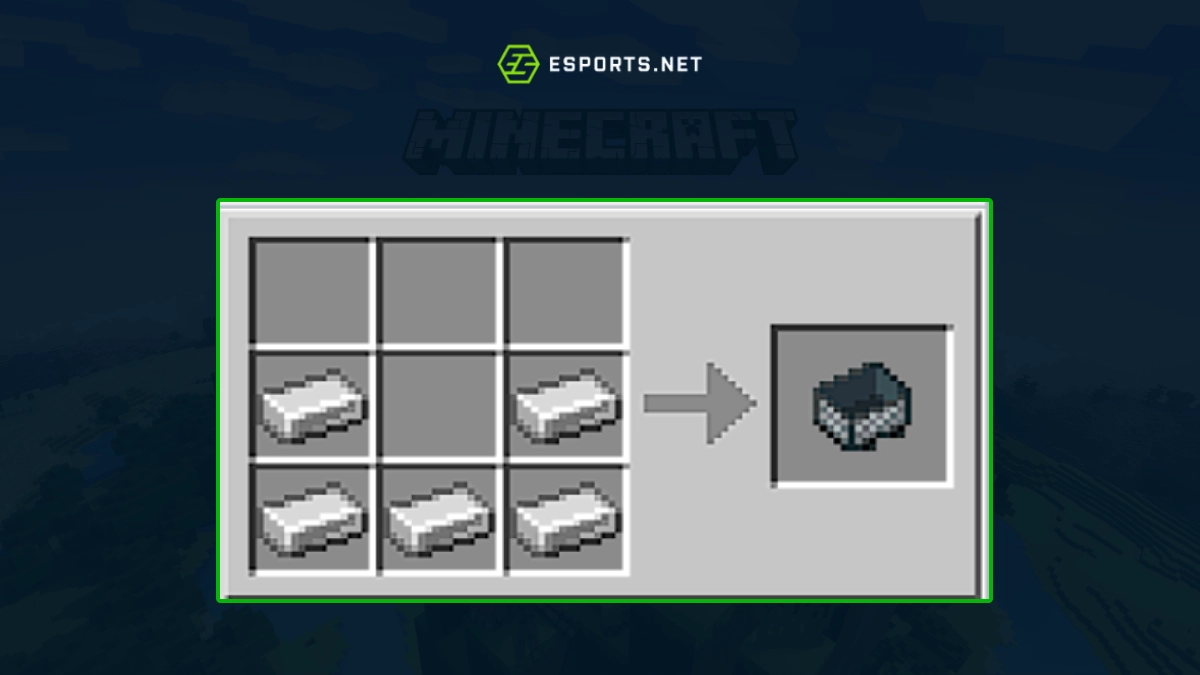 Receita para Carrinho de Mina no Minecraft