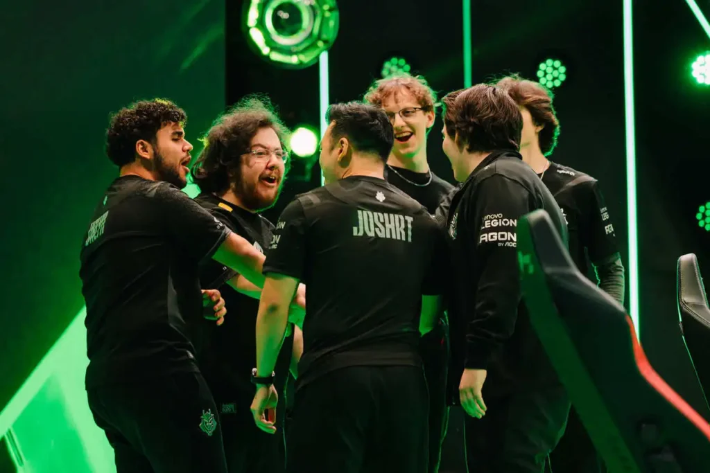 Equipe da G2 Esports, se preparando para enfrentar a LOUD, no VCT Américas