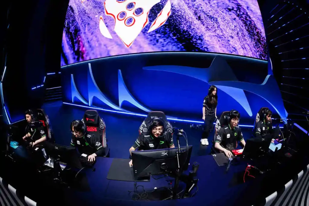 Equipe da LOUD jogando contra a GAM, no MSI 2024