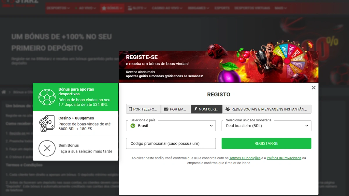 Cadastro na 888Starz Apostas