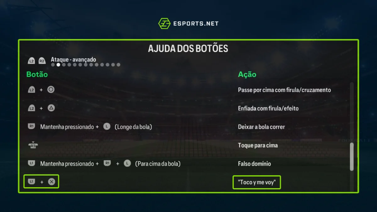 Como fazer toco y me voy no EA FC24