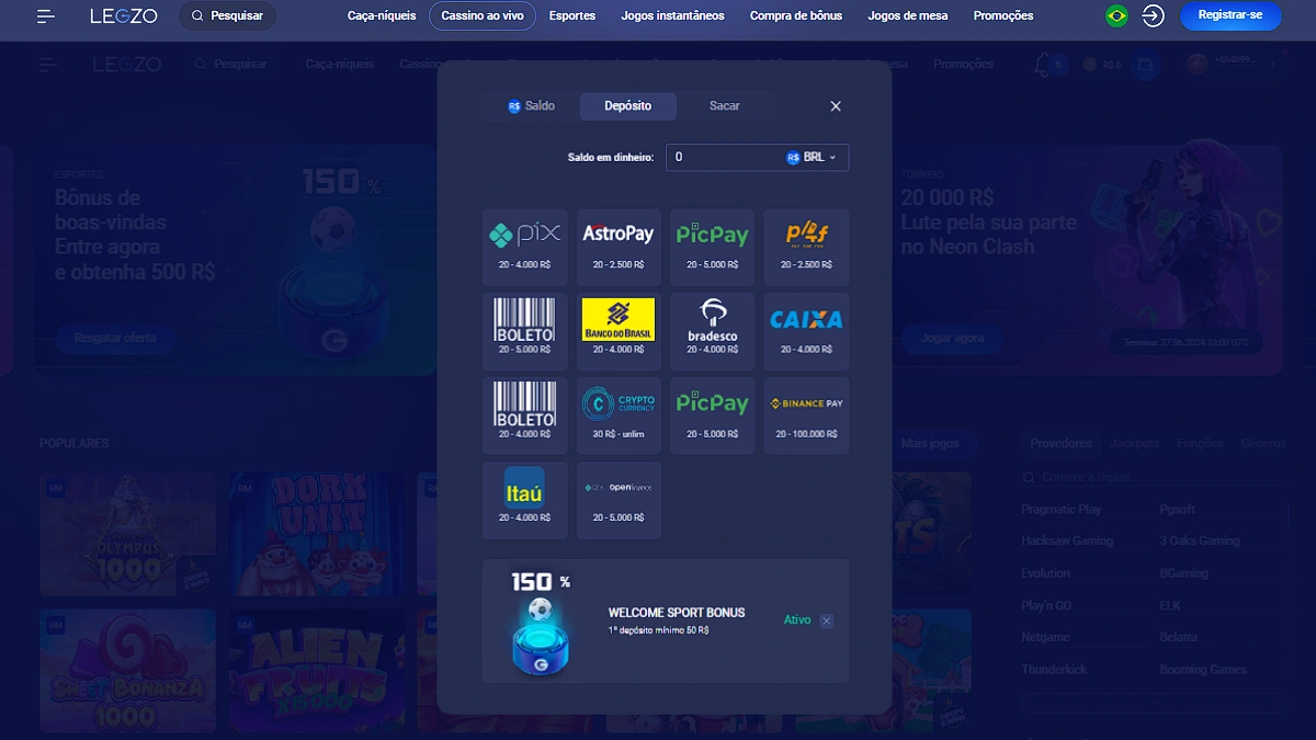 Legzo Cassino e Apostas