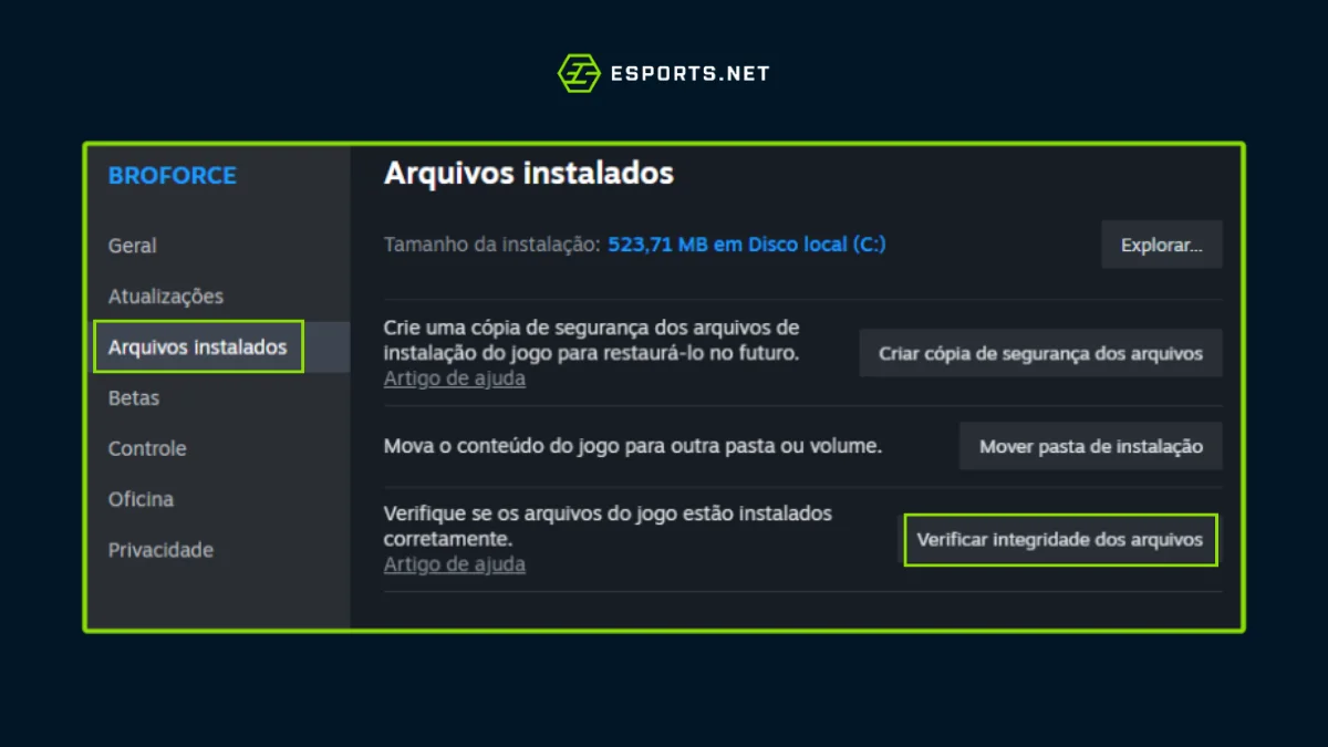 Jogo da Steam não abre