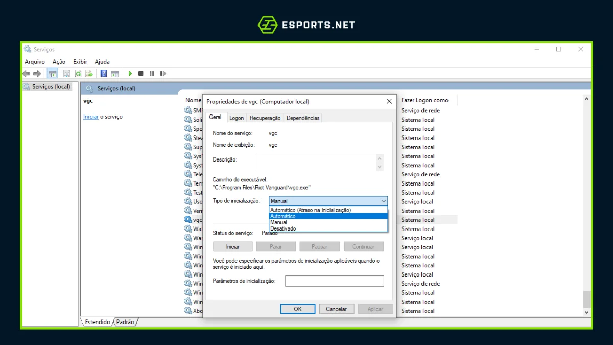 Solucionar erros de conexão VALORANT