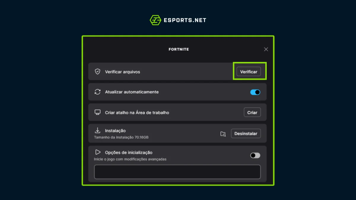 O Fortnite não abre