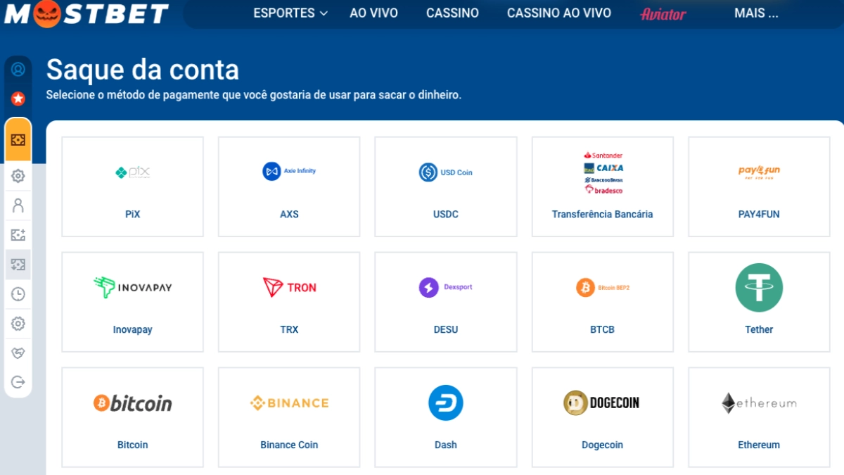 Como sacar na Mostbet?