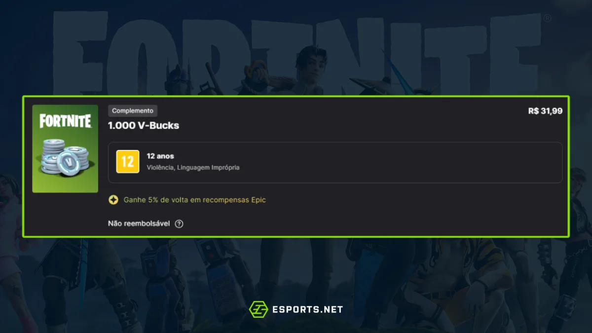 Valor de 1000 V-Bucks