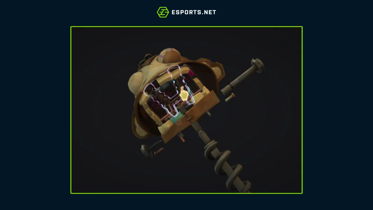 Agora tire a peça que conecta os olhos do macaco