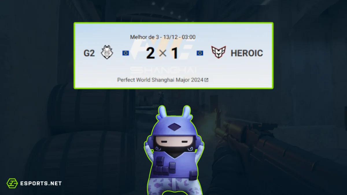 Resultado das quartas de finais do PW Shanghai Major 2024_ G2 vs HEROIC