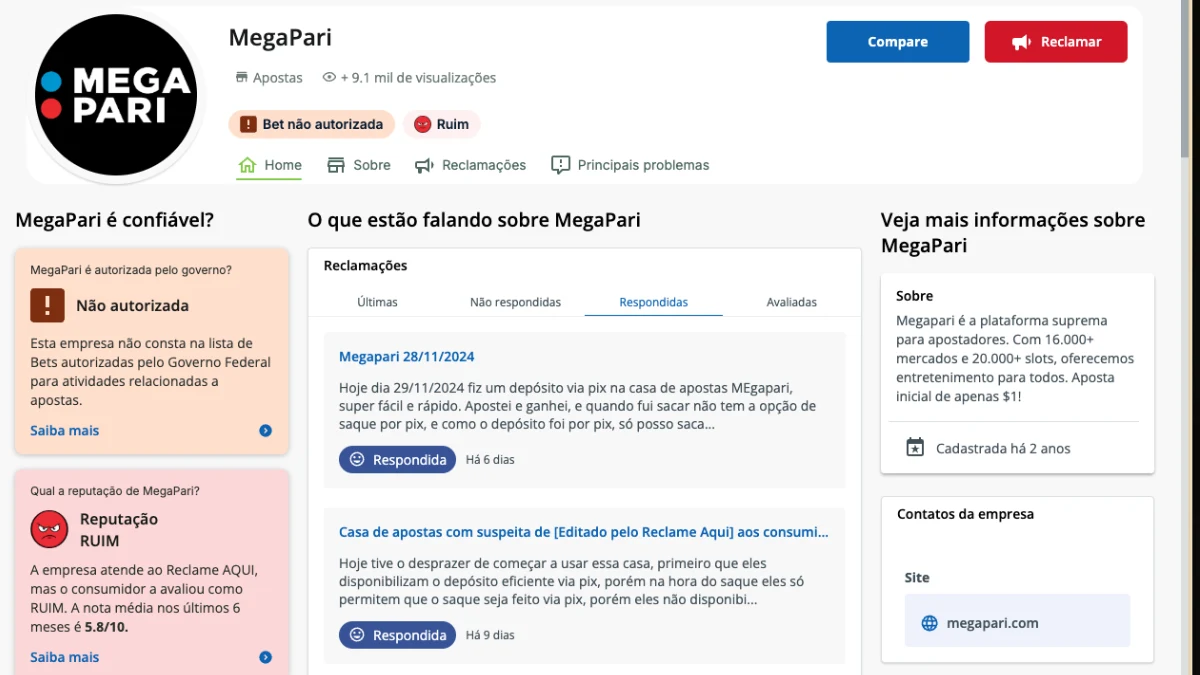 Análise Megapari Apostas