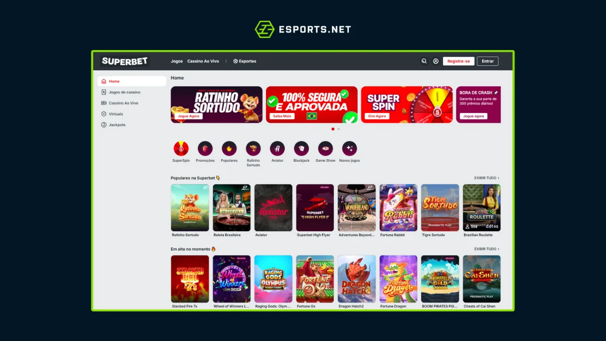 Melhor plataforma de Cassino online