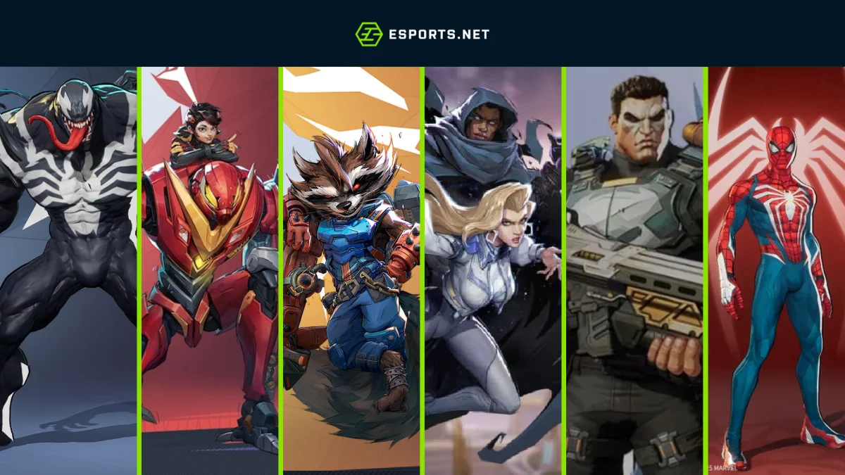 Venom, Peni Parker, Homem-Aranha, Justiceiro, Rocket Racoon, Manto & Adaga