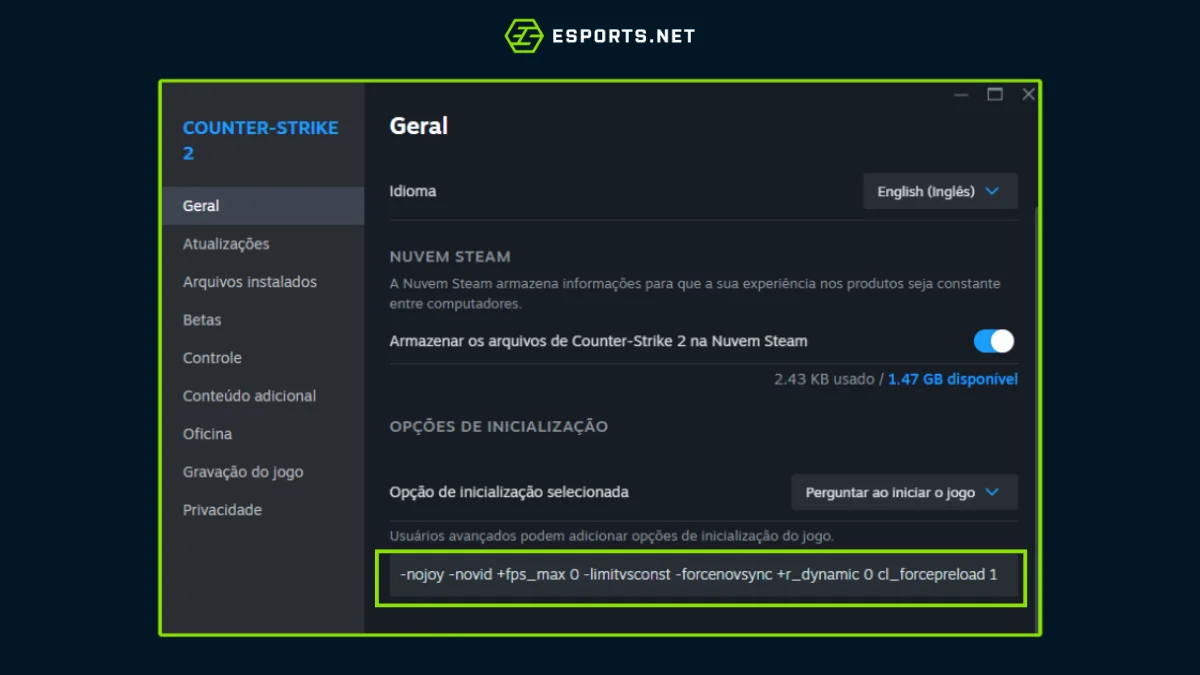 Como rodar CS2 em PC fraco