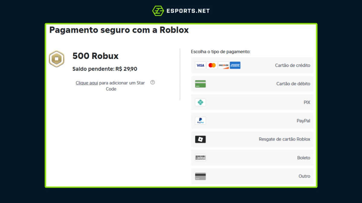 Como comprar Robux no Roblox?