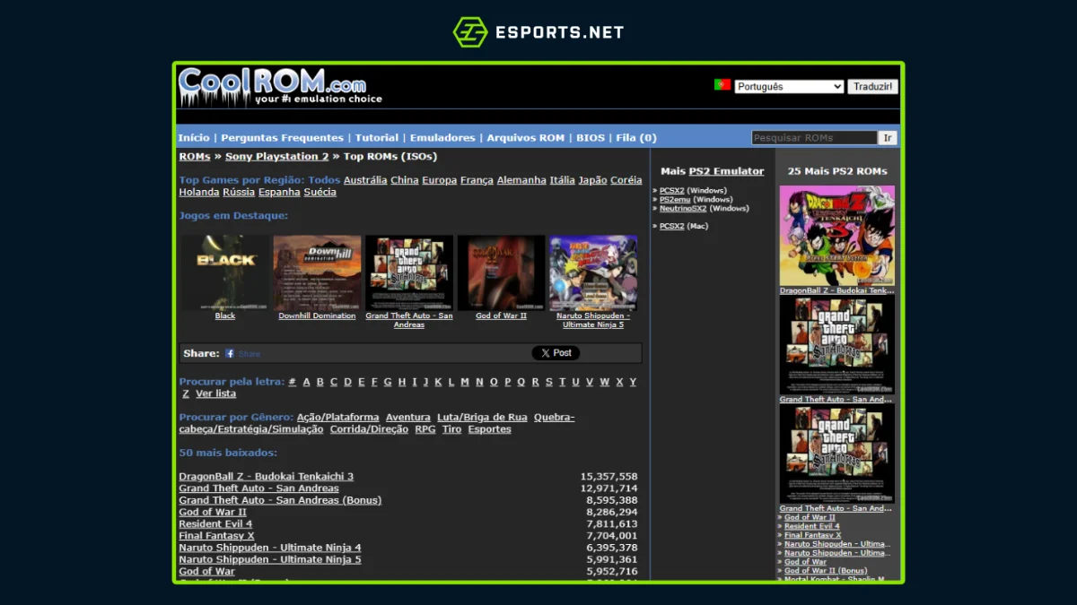 Melhores sites para baixar jogos de PlayStation 2