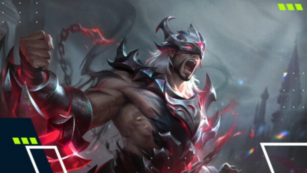 Pantheon libera sua fúria cósmica com a skin Dark Star do League of Legends.