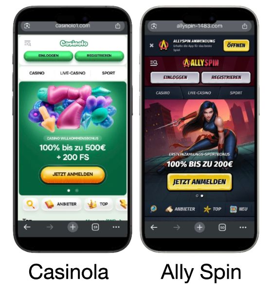 Casinla vs Ally Spin
Bonus Crab Casinos