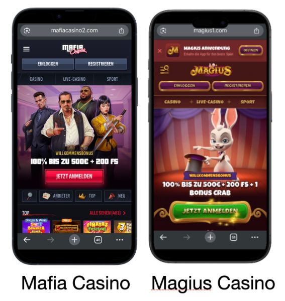 Mafia Casino vs Magius Casino
Bonus Crab Casinos