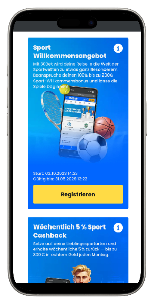 30BET SPORTANGEBOT
