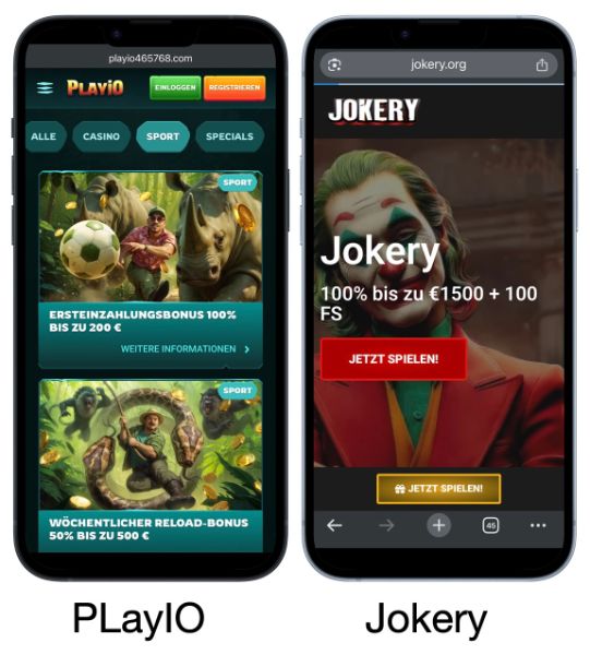 PlayIO vs Jokery Casino Vergleich