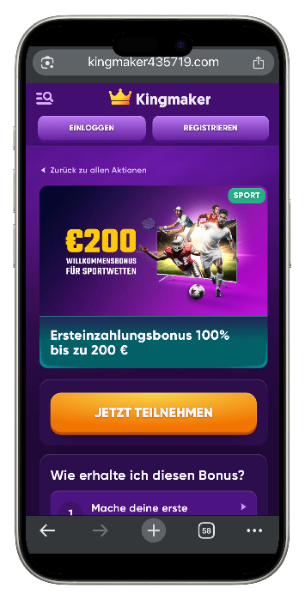 Kingmaker Sportangebot