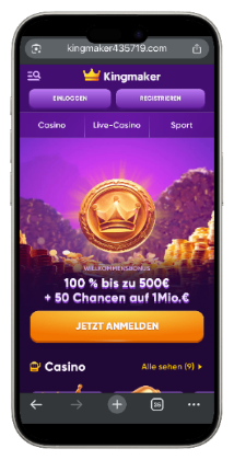 Kingmaker - ein Blick ins Online Casino