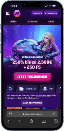 Roby Casino Homepage