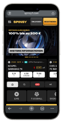 Spinsy Sportwetten Angebot