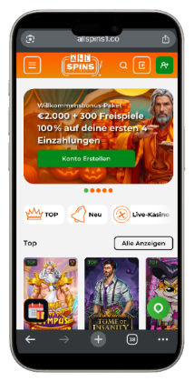 All Spins Casino Website