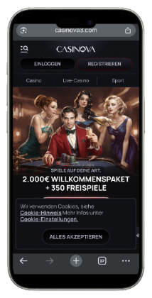 Casinova Blick ins Casino