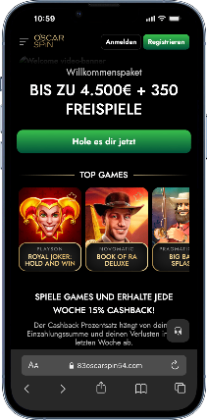 Oscarspin Blick ins Casino