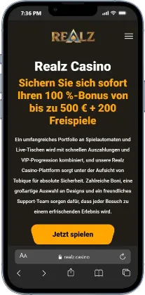 realz casino mit hohem RTP